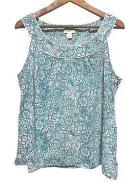 ANN TAYLOR LOFT Floral Boho Cottagecore Breezy Summer Tank